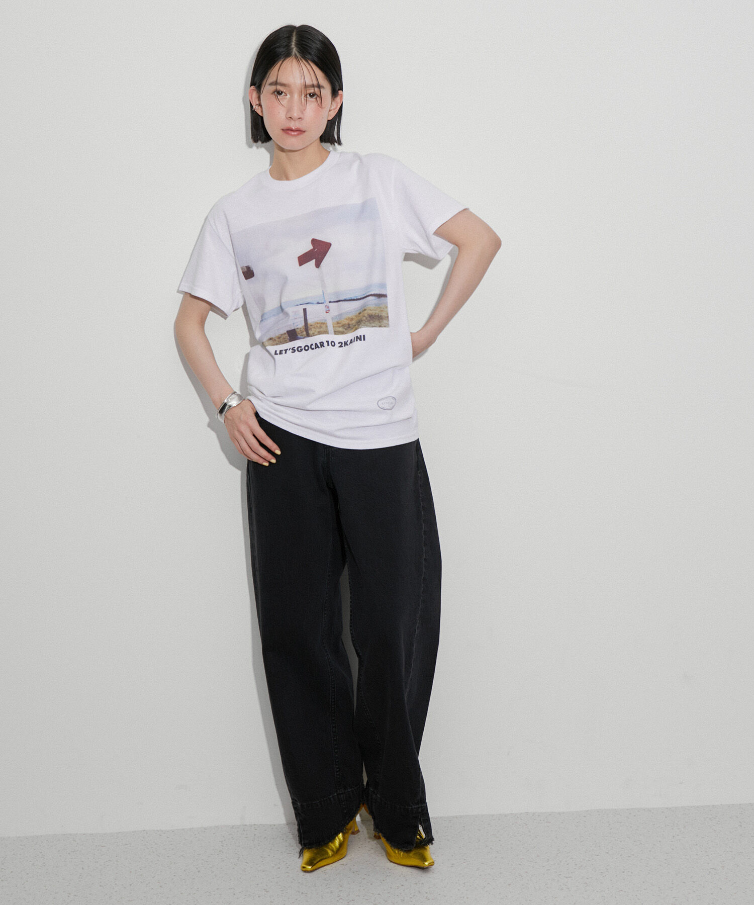 ADAM ET ROPE'「【TANGTANG for ADAM ET ROPE'】別注GASATANG  LET'SGOCAR10 2KAINI」|Tシャツ・カットソー|