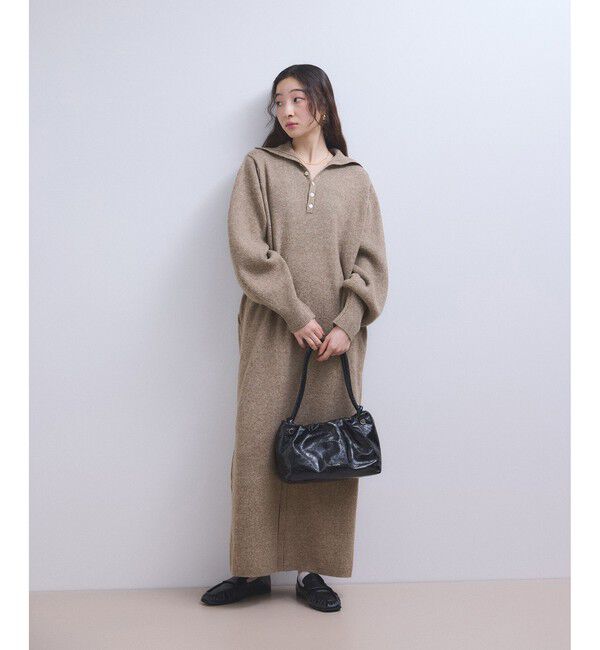 ADAM ET ROPE'「【WEB限定】2WAYニットポロワンピース」|ワンピース|