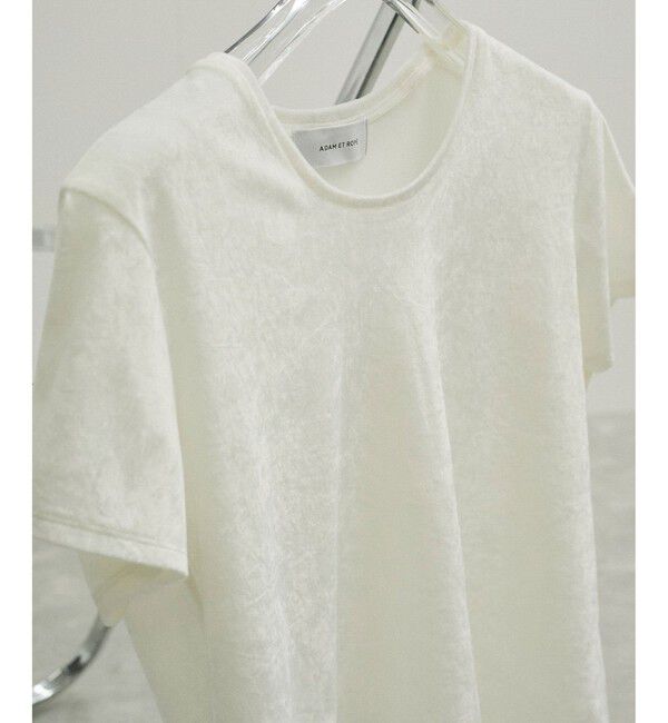 ADAM ET ROPE'「クラッシュベロアTEE」|Tシャツ・カットソー|オフホワイト(15)
