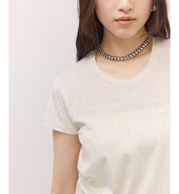 ADAM ET ROPE'「クラッシュベロアTEE」|Tシャツ・カットソー|