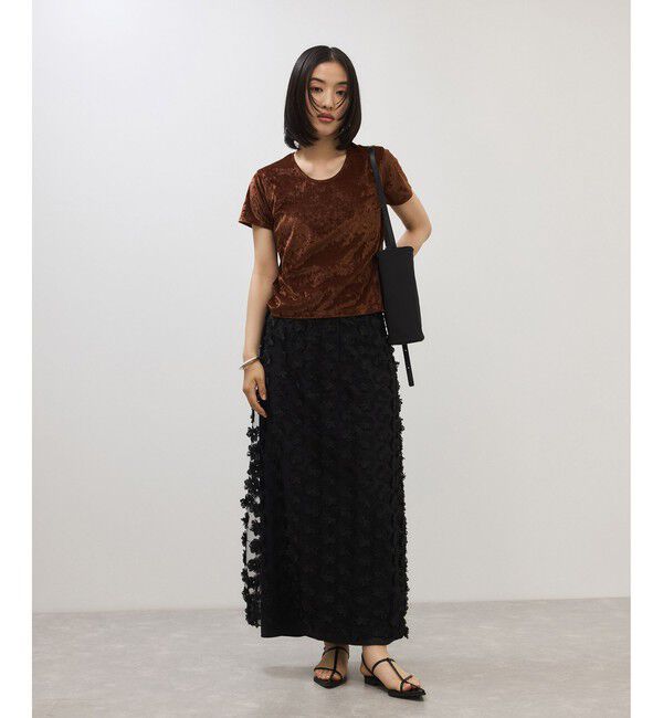 ADAM ET ROPE'「クラッシュベロアTEE」|Tシャツ・カットソー|