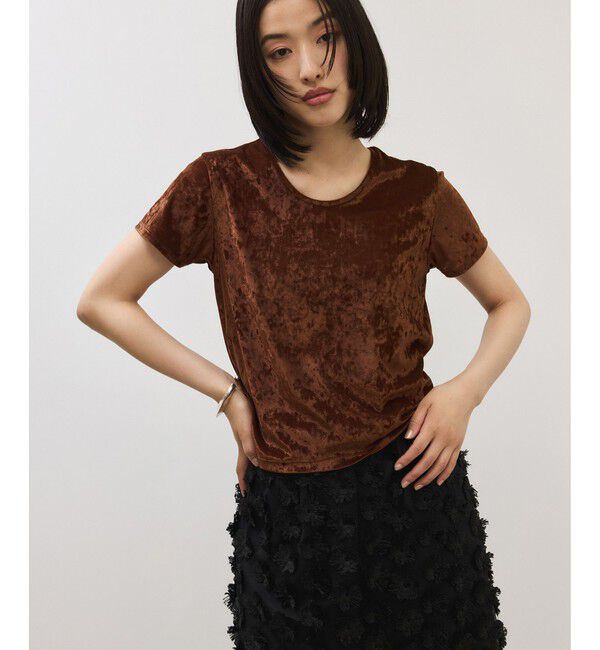 ADAM ET ROPE'「クラッシュベロアTEE」|Tシャツ・カットソー|