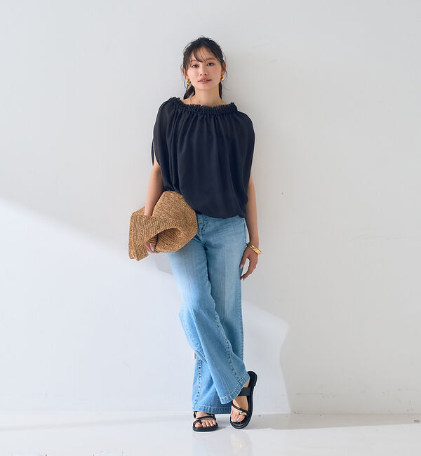 Rouge vif「【一部店舗限定】3WAYクールメッシュブラウス」|シャツ・ブラウス|