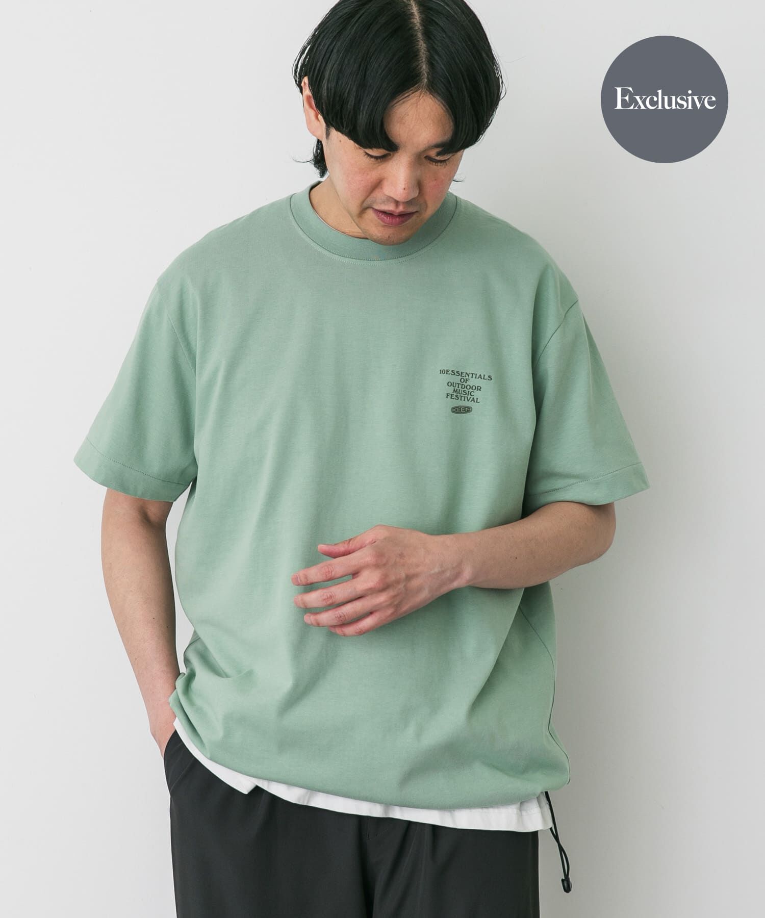 URBAN RESEARCH DOORS「『別注』KEEN&times;DOORS　OC/RP10ESSENTIALS T-SHIRTS」|Tシャツ・カットソー|グリーン