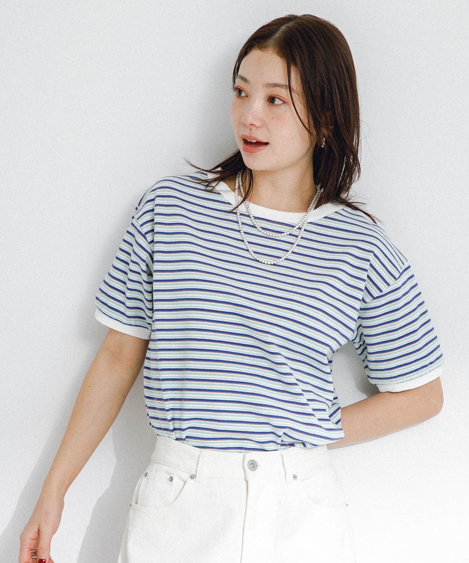 Sonny Label 「『別注』STAR&STRIPE&times;Sonny Label　マルチボーダーTシャツ」|Tシャツ・カットソー|