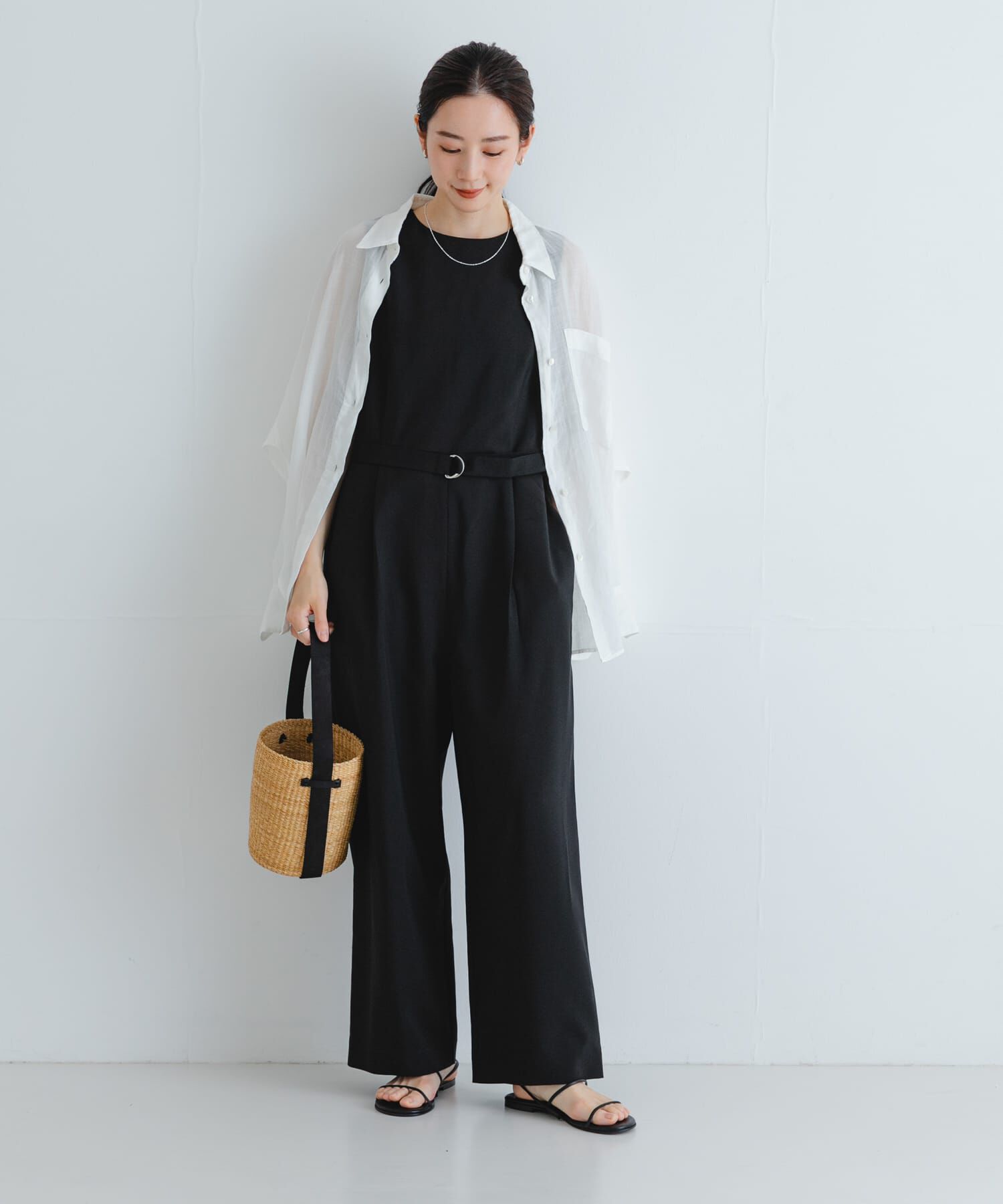URBAN RESEARCH「『2サイズ展開』ベルト付きオールインワン」|スカート|