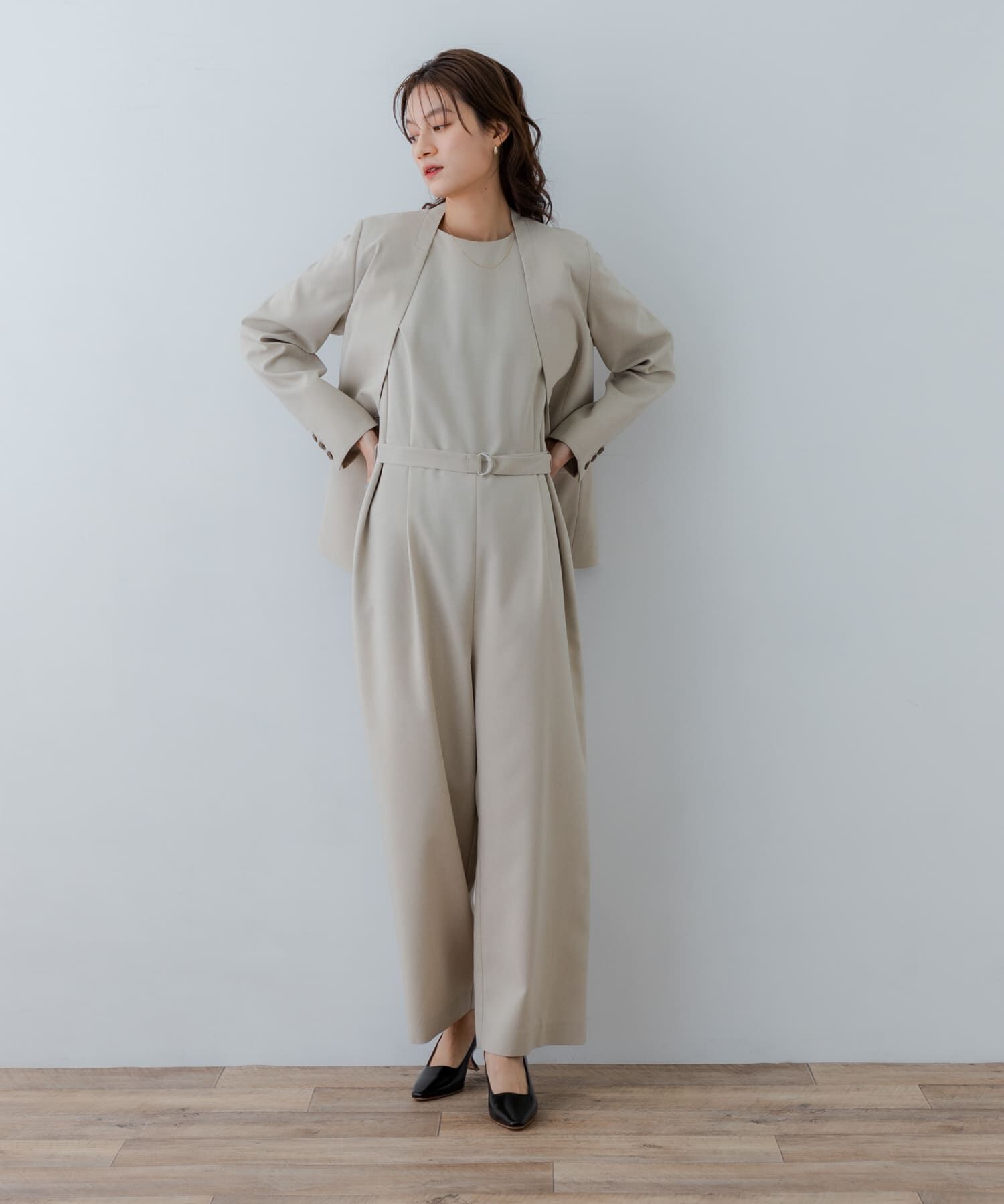 URBAN RESEARCH「『2サイズ展開』ベルト付きオールインワン」|スカート|