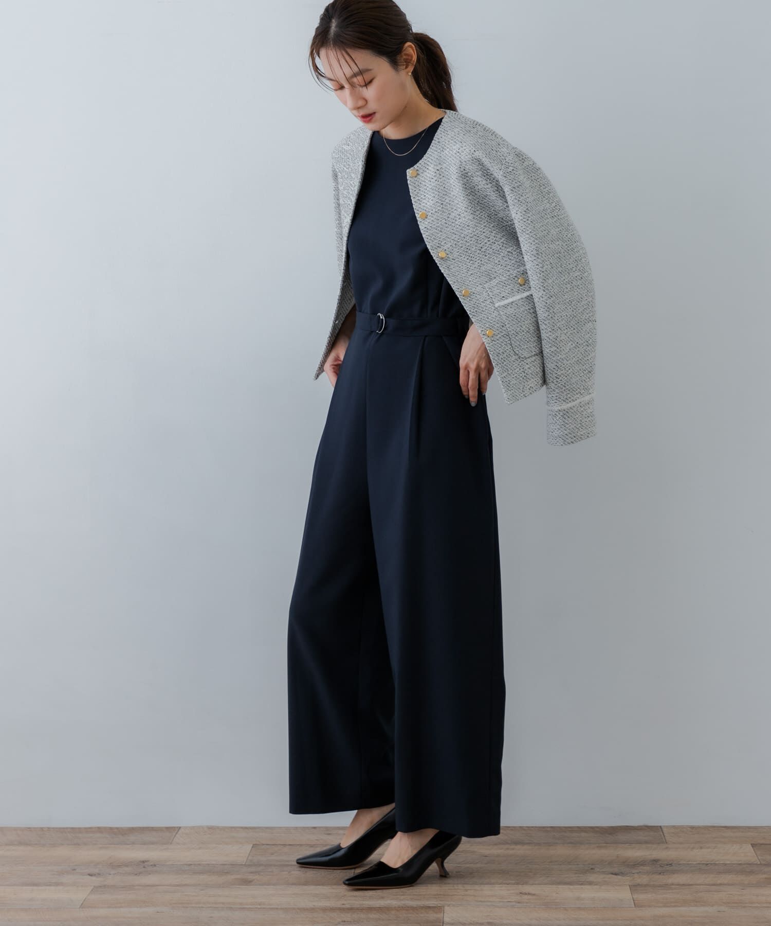 URBAN RESEARCH「『2サイズ展開』ベルト付きオールインワン」|スカート|