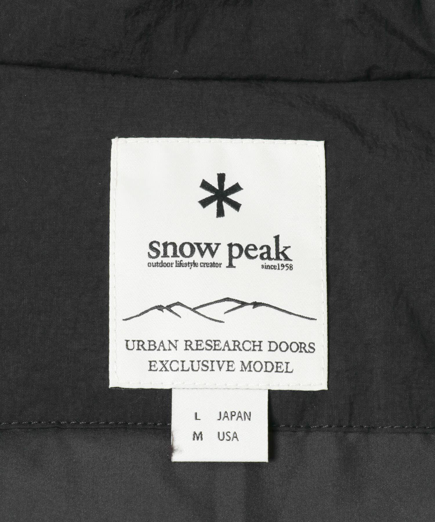 URBAN RESEARCH DOORS「『別注』Snow Peak Apparel&times;DOORS　N/T Insulation Jacket」|ノーカラーコート|