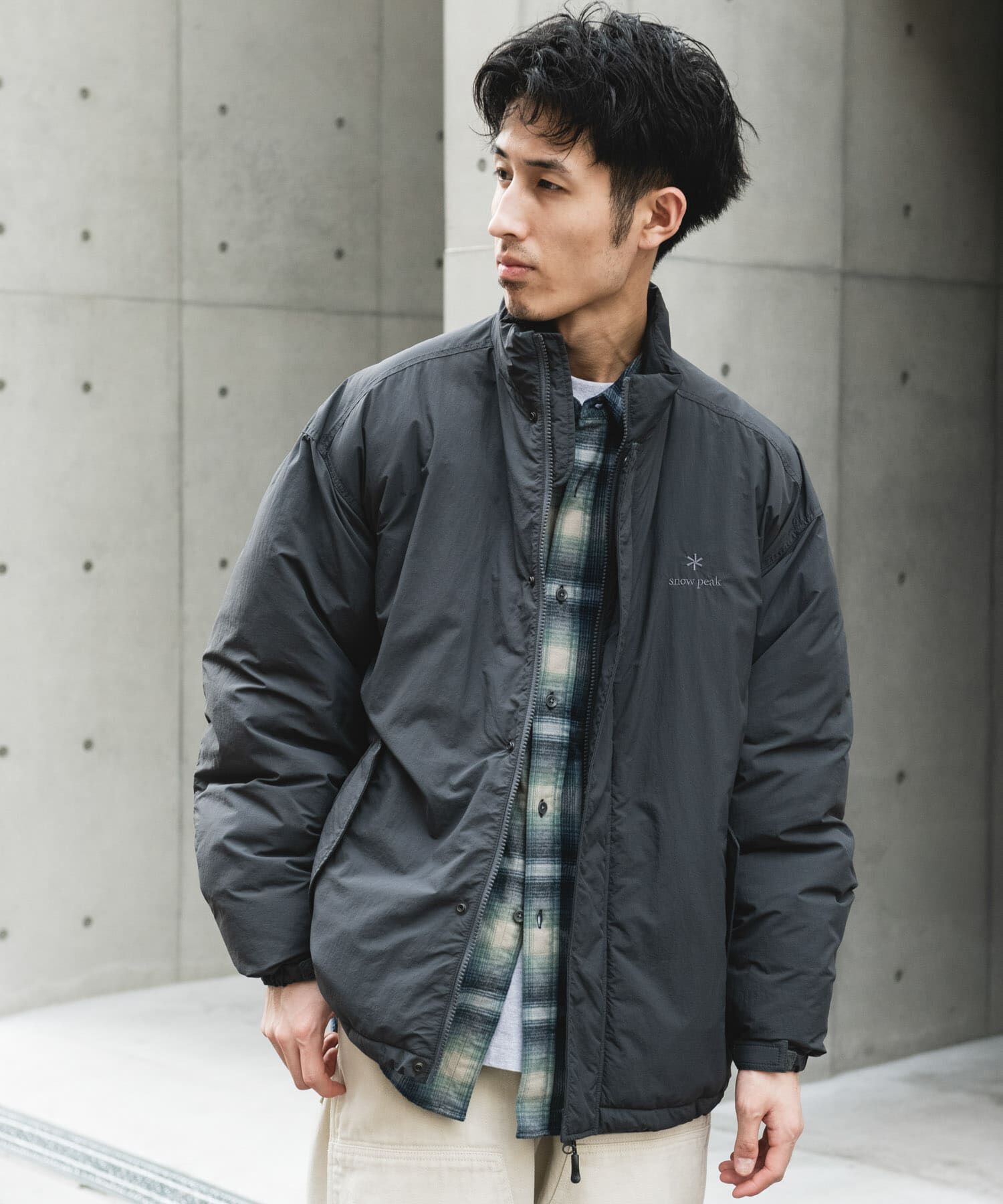 URBAN RESEARCH DOORS「『別注』Snow Peak Apparel&times;DOORS　N/T Insulation Jacket」|ノーカラーコート|