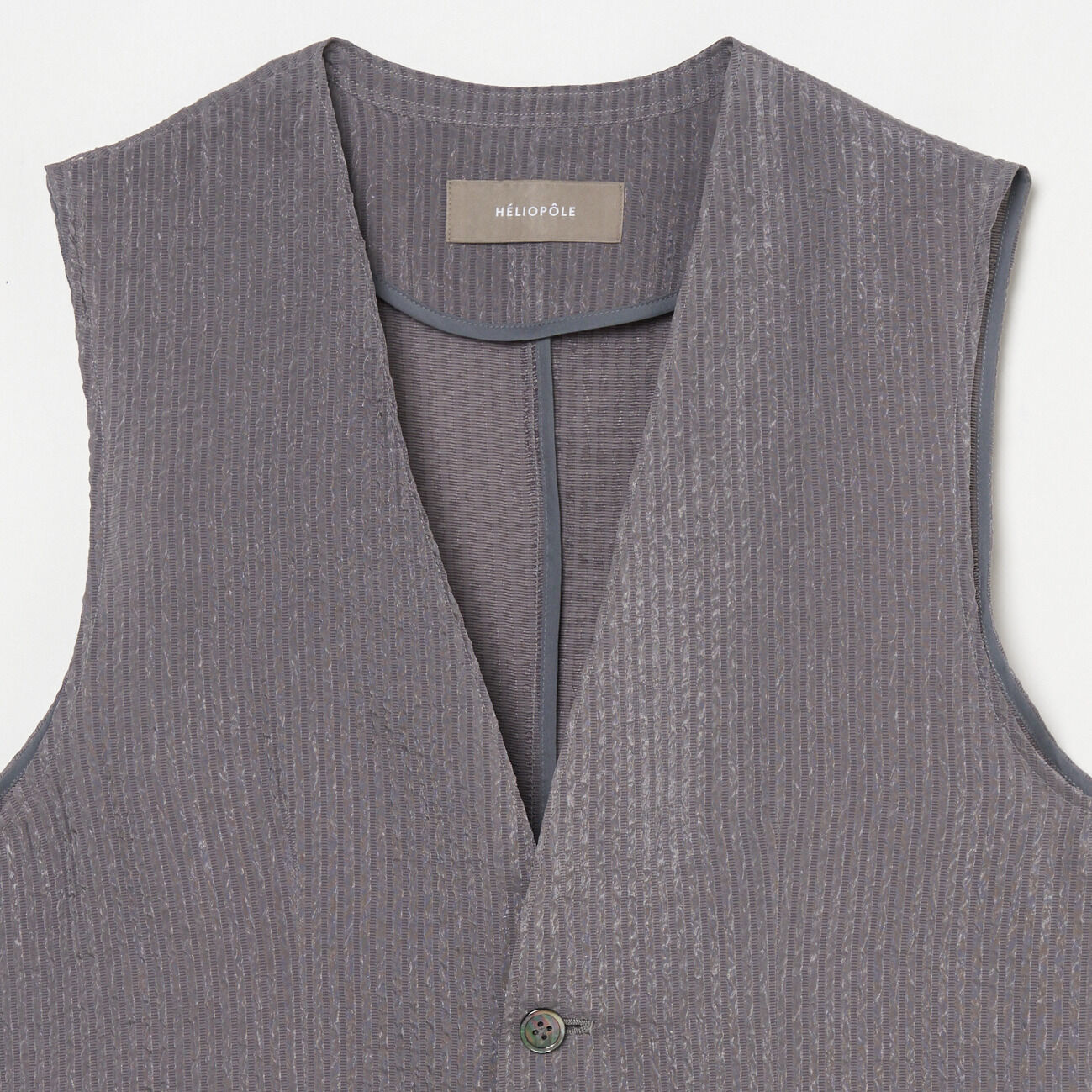 HELIOPOLE「HELIOPOLE SHEER DOBBY STRIPE VEST」|ベスト・ジレ|
