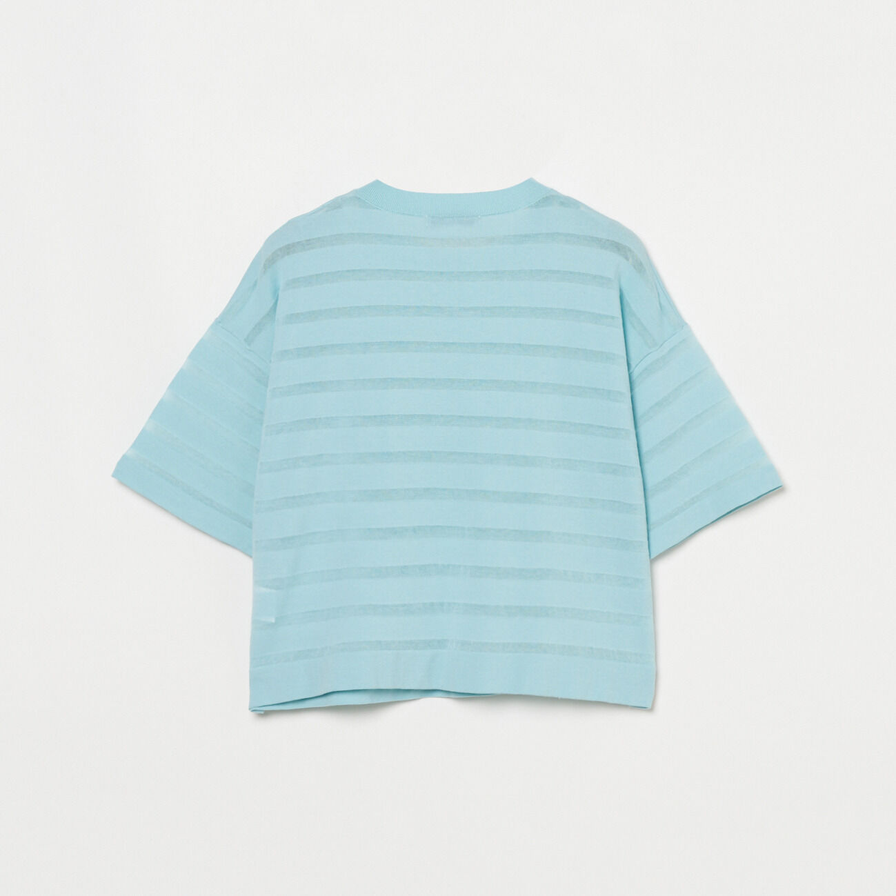 HELIOPOLE「HELIOPOLE SHEER BORDER KNIT CREW NECK」|ニット・セーター|
