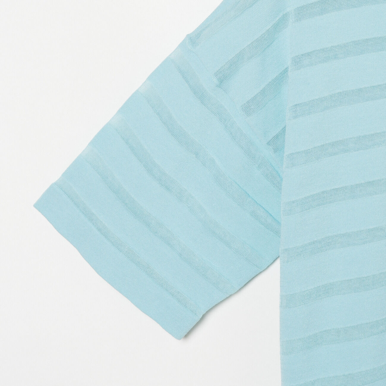 HELIOPOLE「HELIOPOLE SHEER BORDER KNIT CREW NECK」|ニット・セーター|