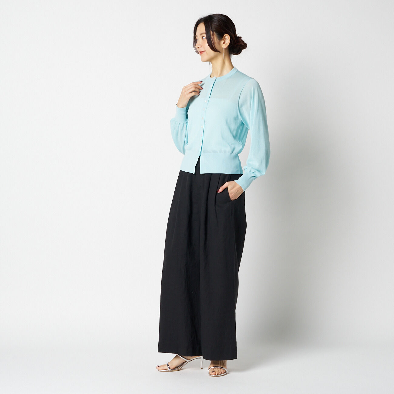 HELIOPOLE「HELIOPOLE SHEER KNIT CARDIGAN」|ニット・セーター|