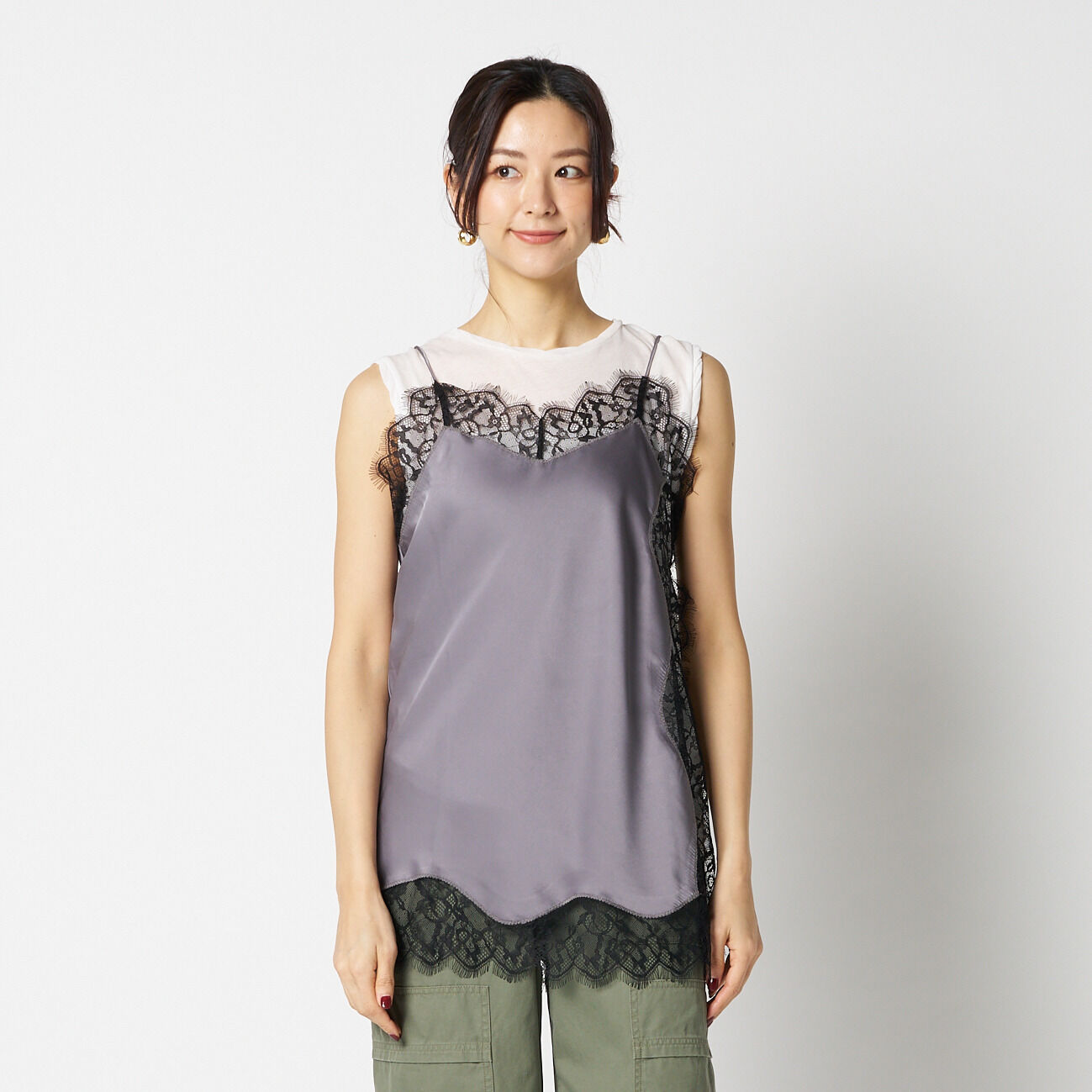 HELIOPOLE「HELIOPOLE SATIN LACE CAMISOLE」|その他|
