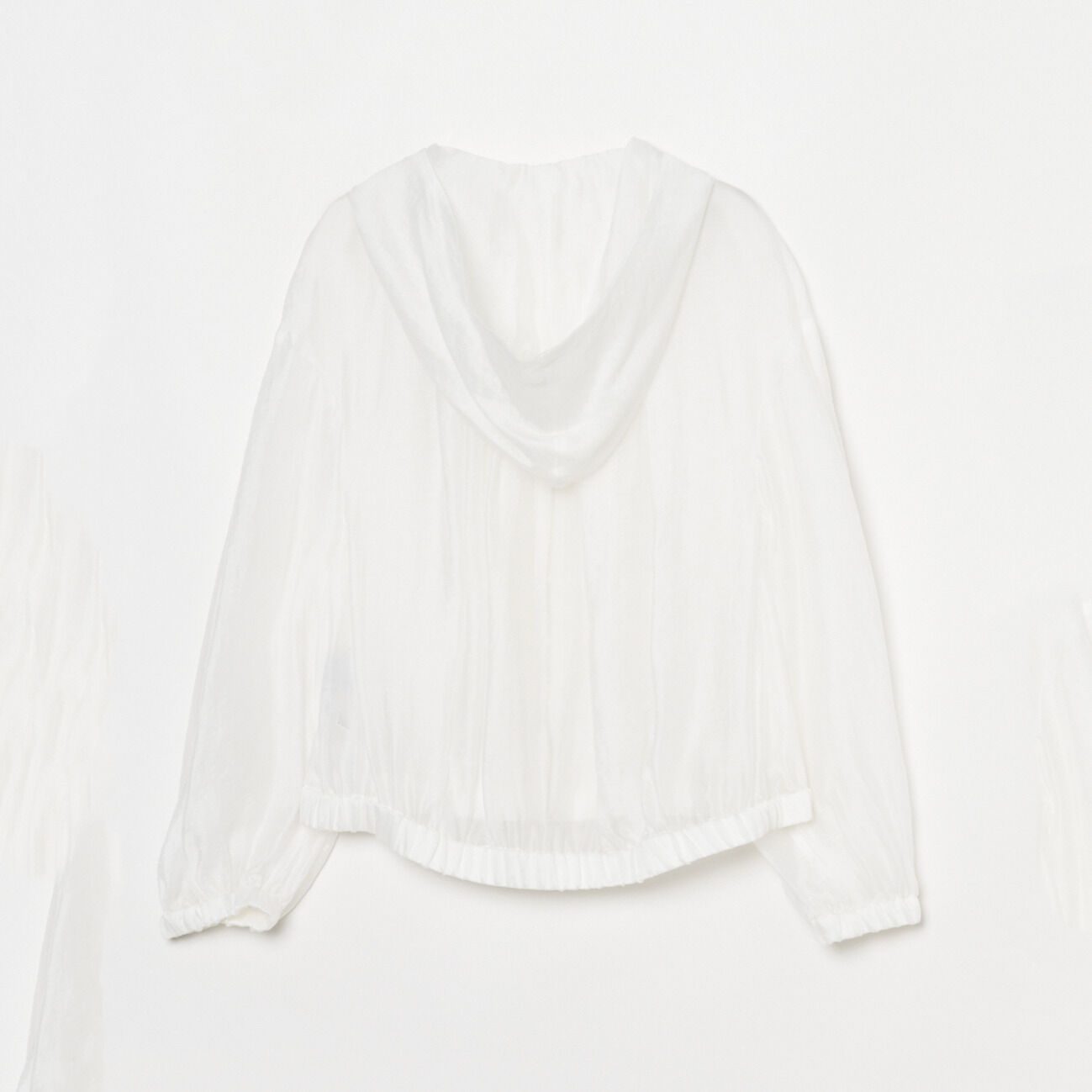  「three dots Shiny shirt zip up hoody」|ブルゾン・スタジャン|