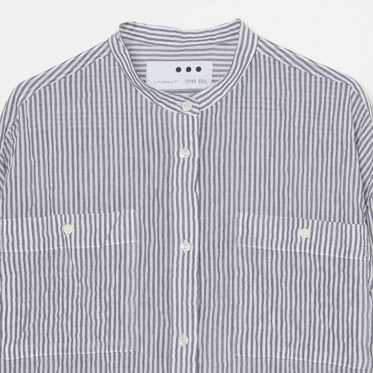  「three dots Shirring swell shirt」|シャツ・ブラウス|