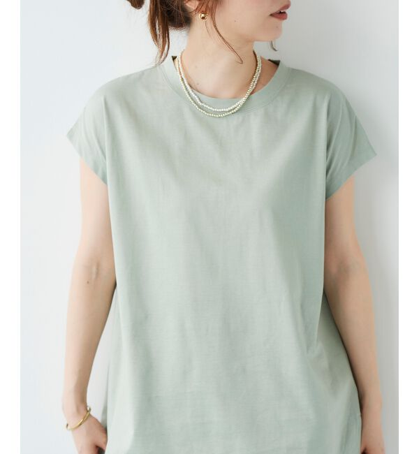 le.coeur blanc「オーガニックコットンフレンチスリーブTシャツ」|Tシャツ・カットソー|
