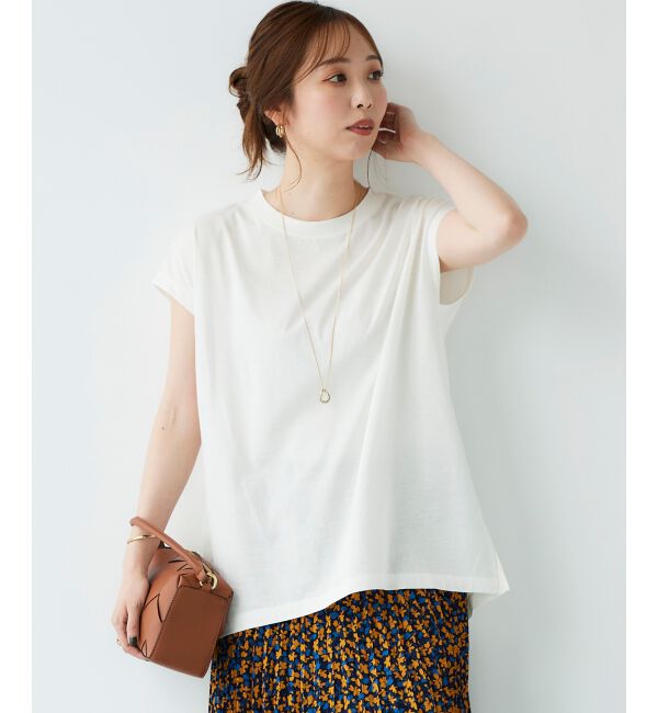 le.coeur blanc「オーガニックコットンフレンチスリーブTシャツ」|Tシャツ・カットソー|