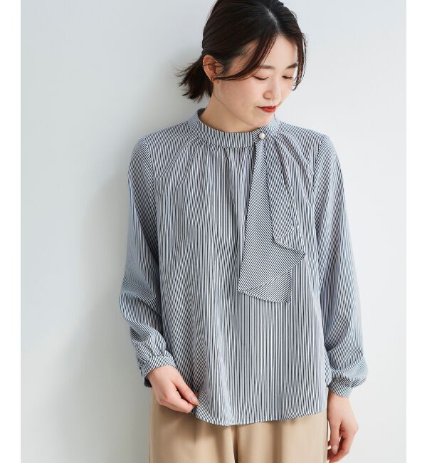 le.coeur blanc「ジョーゼットサイドスカーフタイブラウス」|シャツ・ブラウス|