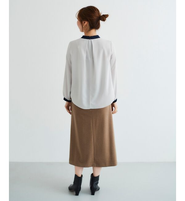 le.coeur blanc「ジョーゼットサイドスカーフタイブラウス」|シャツ・ブラウス|