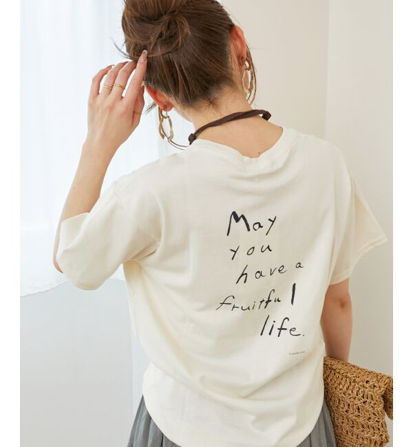  「KAZUMIDOI fruitfullife Tシャツ」|Tシャツ・カットソー|アイボリー