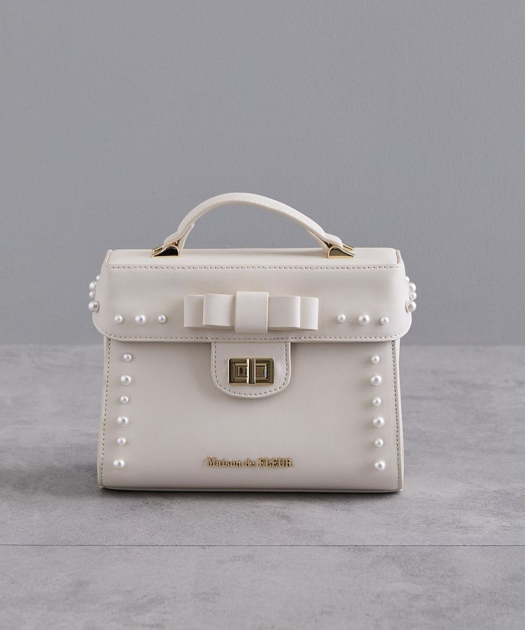 Maison de FLEUR「EC限定フロントリボントップハンドルバッグ」|ハンドバッグ|
