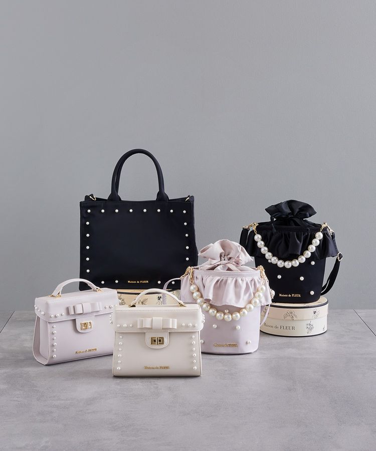 Maison de FLEUR「EC限定フロントリボントップハンドルバッグ」|ハンドバッグ|