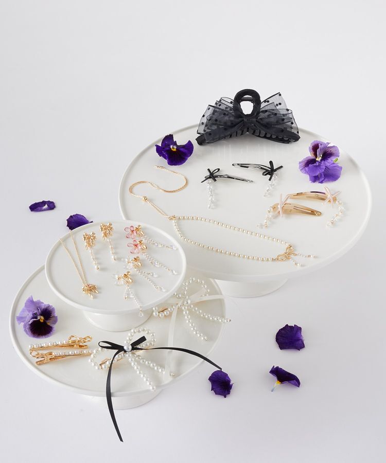 Maison de FLEUR「パールサテンリボンバレッタ」|その他|