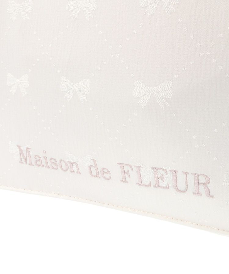 Maison de FLEUR「リボン柄ジャカードスクエアトートSバッグ」|トートバッグ|