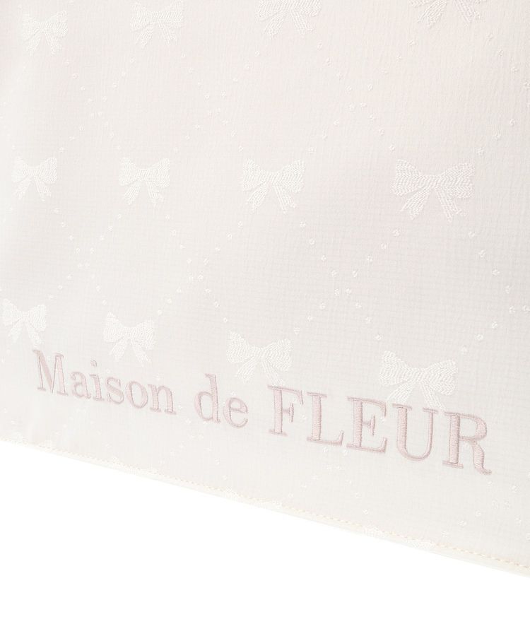 Maison de FLEUR「リボン柄ジャカードスクエアトートMバッグ」|トートバッグ|