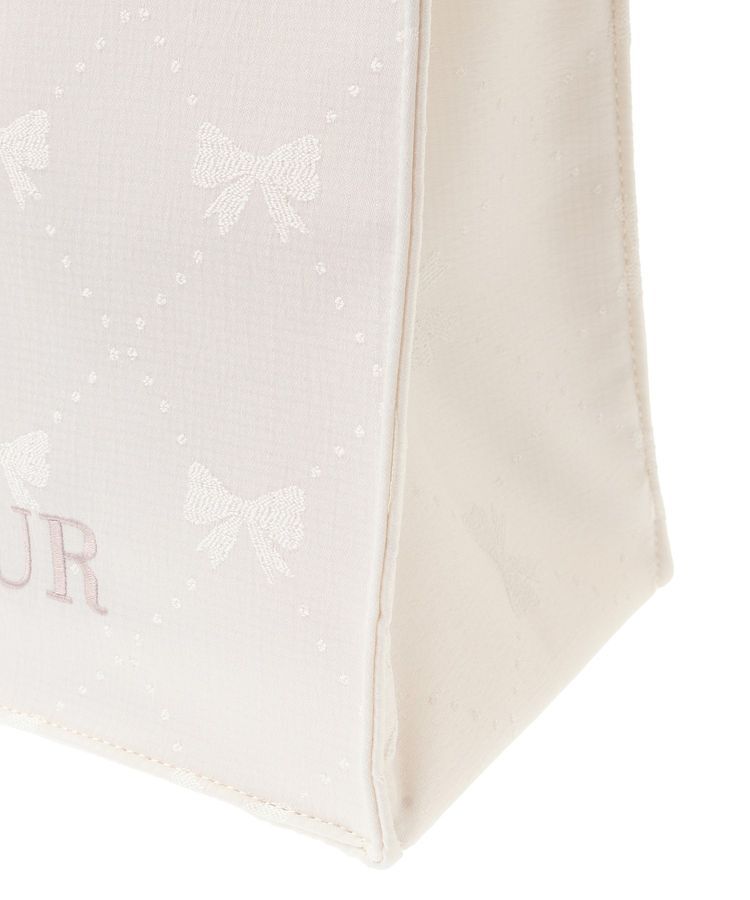 Maison de FLEUR「リボン柄ジャカードスクエアトートMバッグ」|トートバッグ|
