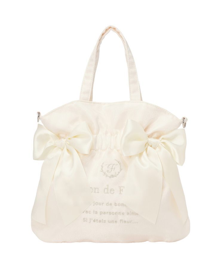 Maison de FLEUR「オーガンジーダブルリボン2Wayトートバッグ」|トートバッグ|