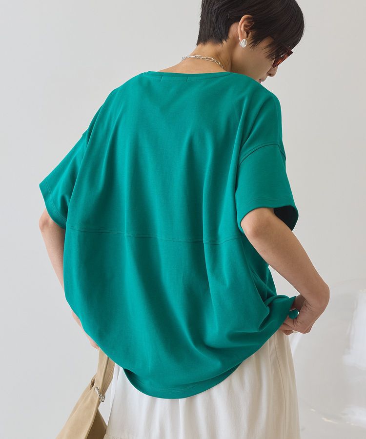 AMERICAN HOLIC「【接触冷感+UVカット】半袖コクーンカットプルオーバー」|Tシャツ・カットソー|