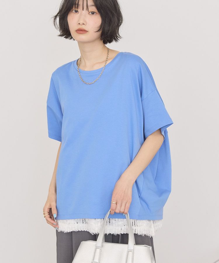 AMERICAN HOLIC「【接触冷感+UVカット】半袖コクーンカットプルオーバー」|Tシャツ・カットソー|