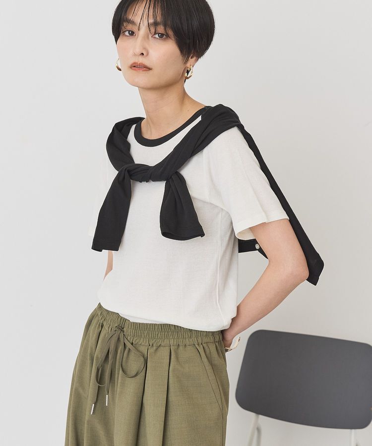 AMERICAN HOLIC「【SET】半袖プルオーバー+針抜きカーディガン」|Tシャツ・カットソー|