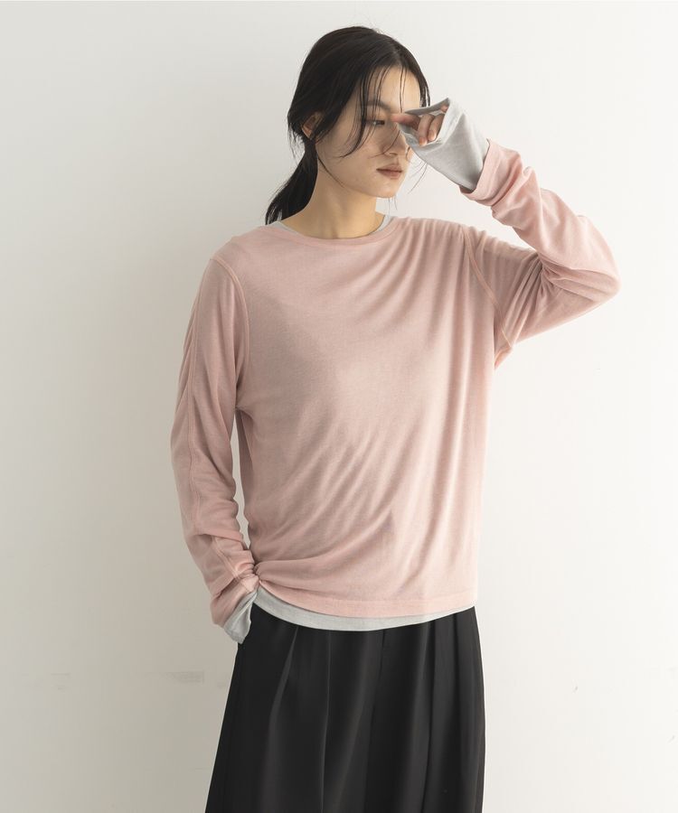 GARAGE OF GOOD CLOTHING「ウール混クルーネックプルオーバー」|Tシャツ・カットソー|Pink
