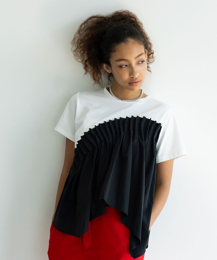 GARAGE OF GOOD CLOTHING「異素材タックカットソー」|Tシャツ・カットソー|