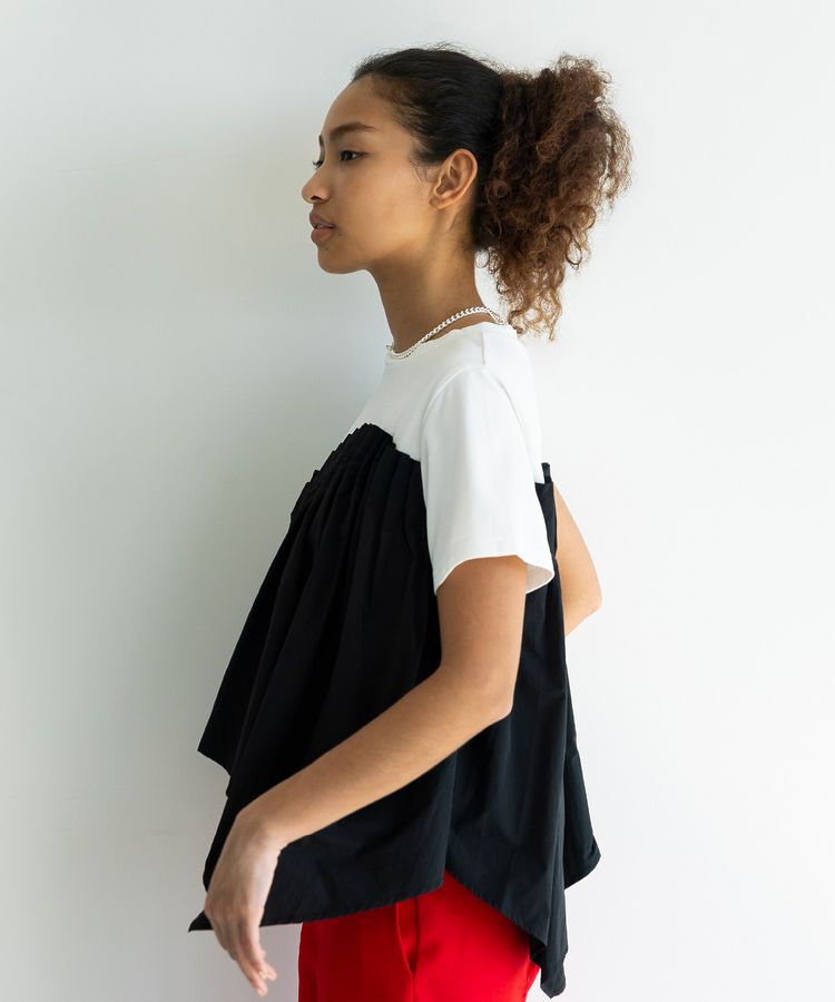 GARAGE OF GOOD CLOTHING「異素材タックカットソー」|Tシャツ・カットソー|