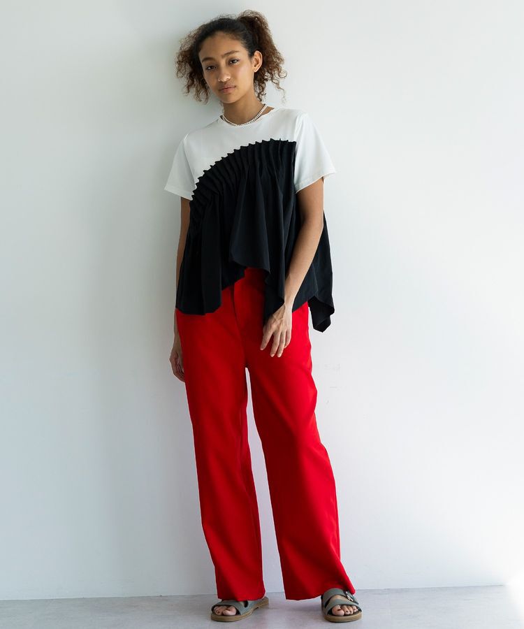 GARAGE OF GOOD CLOTHING「異素材タックカットソー」|Tシャツ・カットソー|