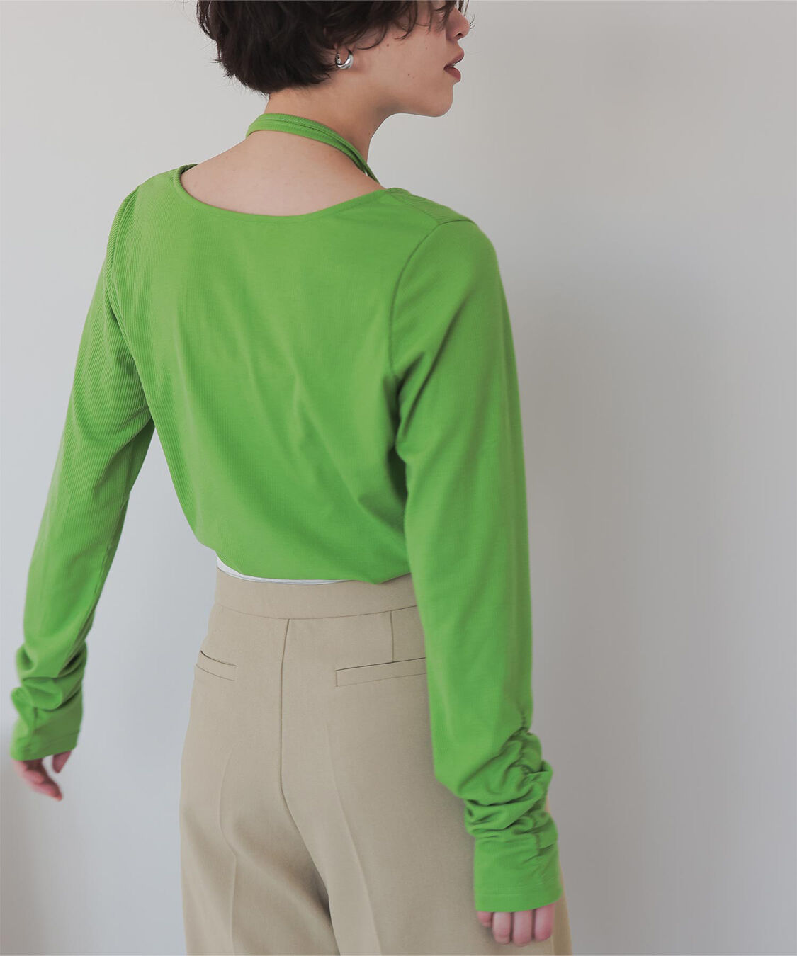 titivate「チョーカーデザインリブトップス」|Tシャツ・カットソー|