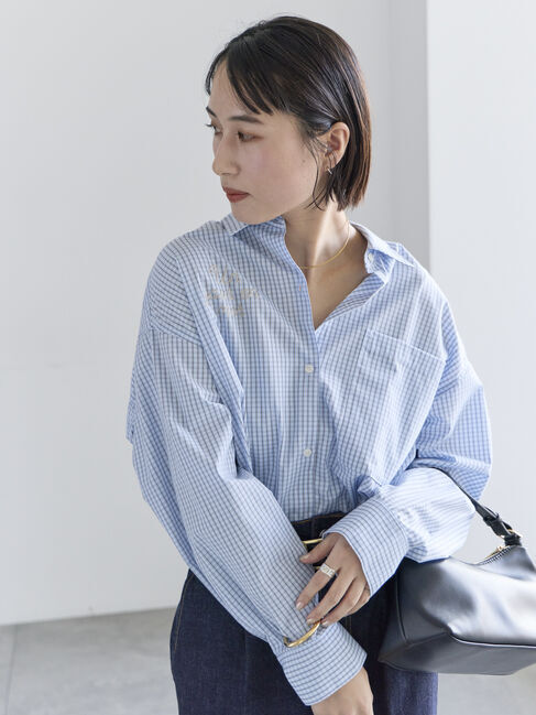Te chichi「ポイント刺繍シャツ《2026 spring catalog item》」|シャツ・ブラウス|チェック