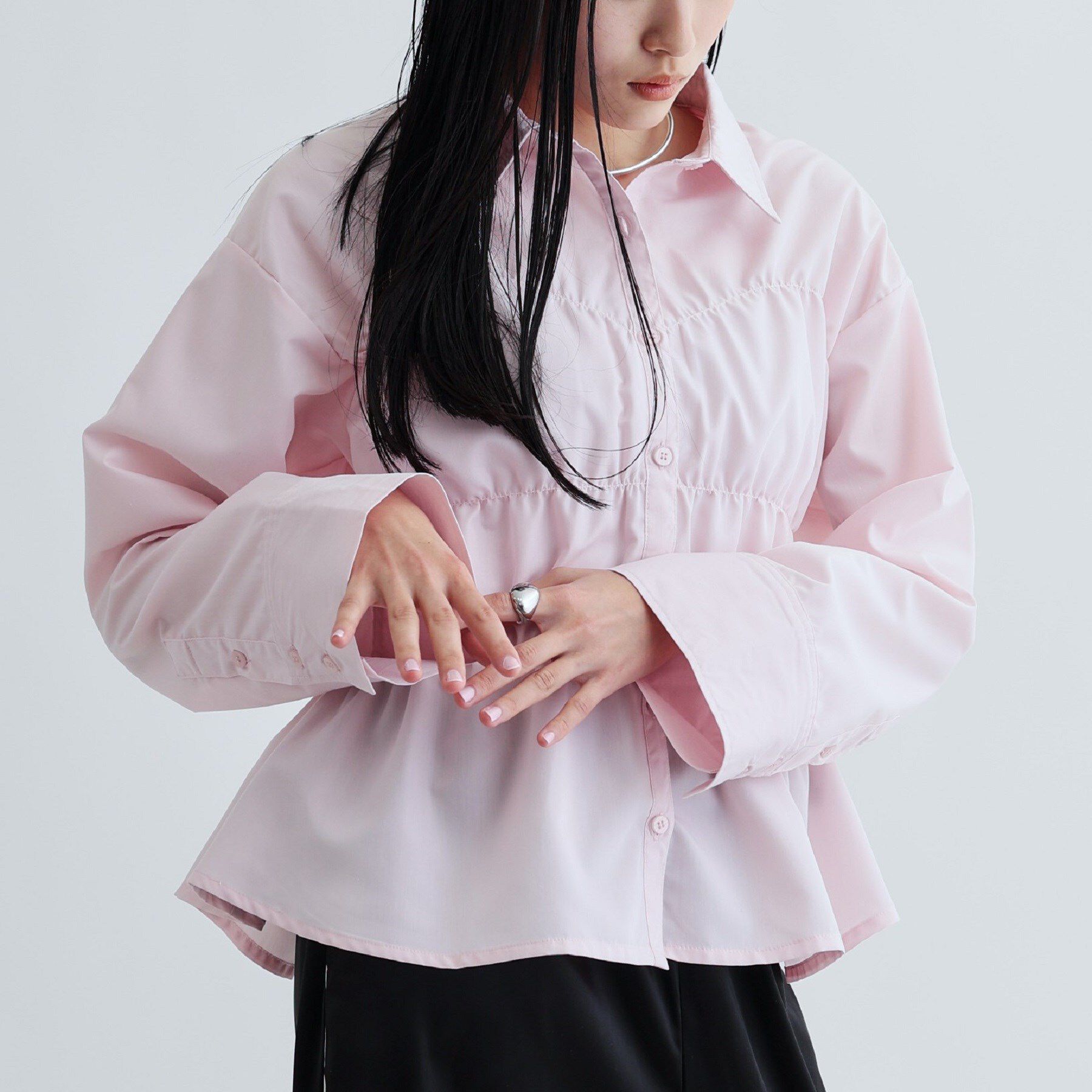 GALLEST「【ZOZO・一部店舗限定】シャーリングビスチェデザインシャツ」|シャツ・ブラウス|