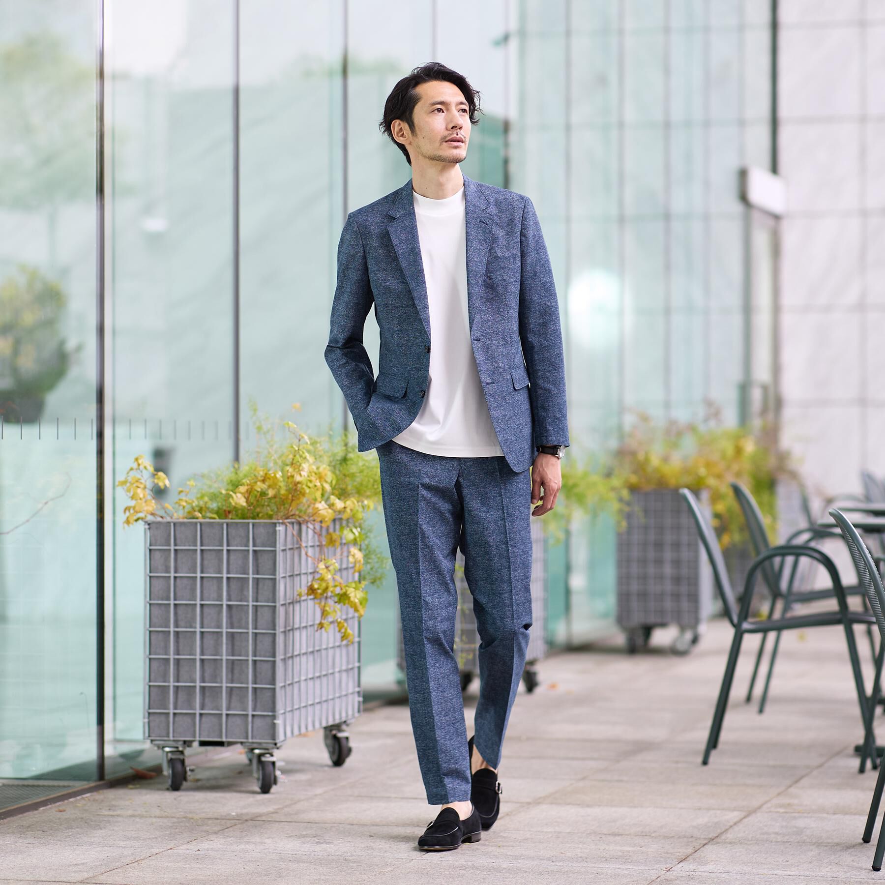 TAKEO KIKUCHI「【抗菌防臭】COOL DOTS（R）ドビープリント ジャケット」|テーラードジャケット|