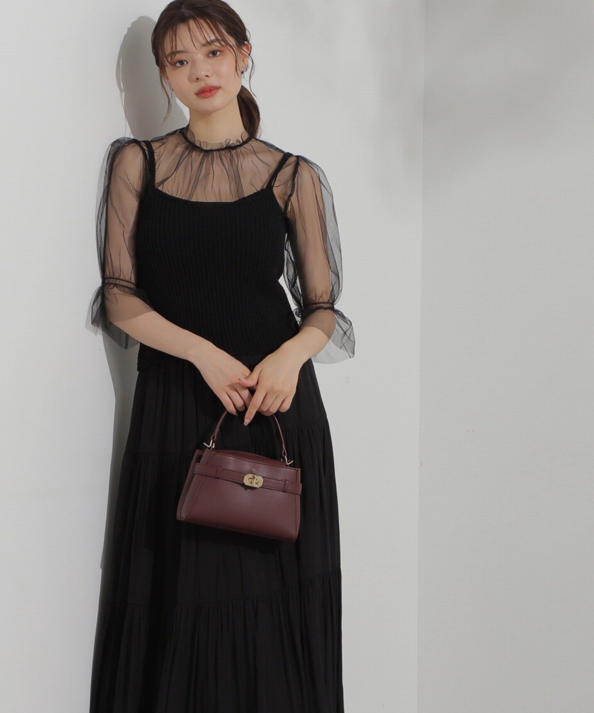 PROPORTION BODY DRESSING「チュールトップス&times;ニットビスチェ」|ニット・セーター|