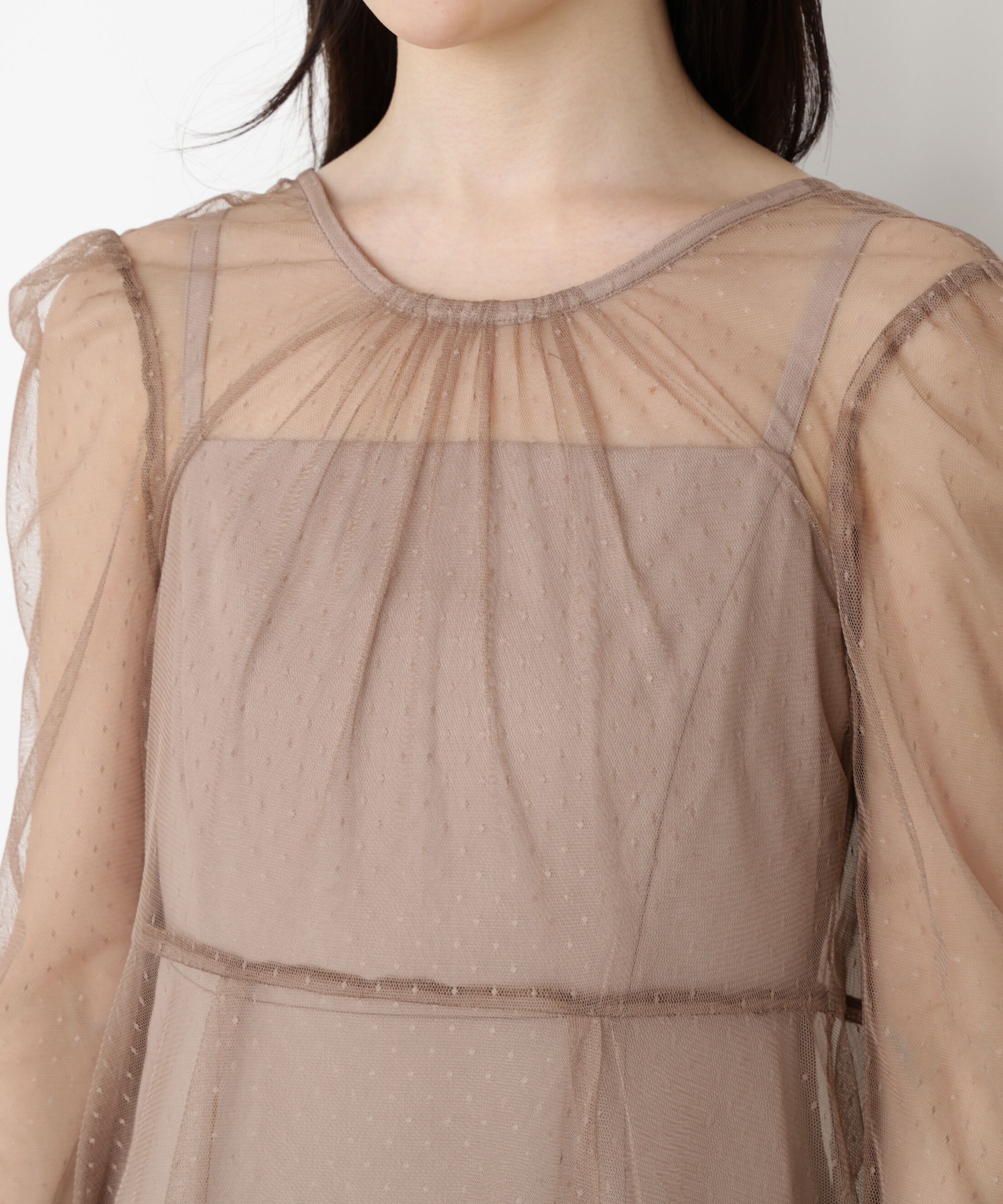 PROPORTION BODY DRESSING「＜藤田みりあさんコラボ＞キャミ付きチュールワンピース 25AW」|ワンピース|