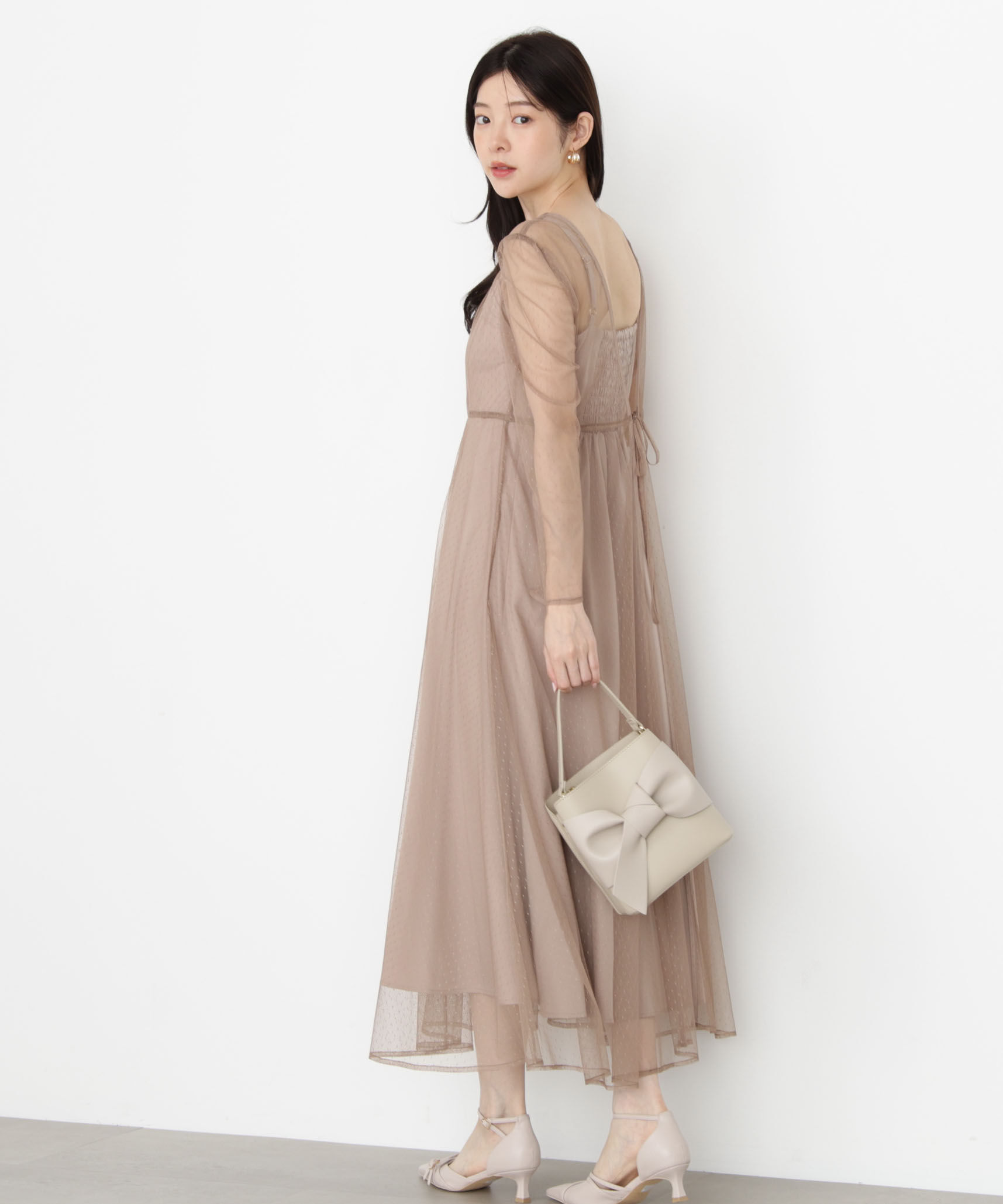 PROPORTION BODY DRESSING「＜藤田みりあさんコラボ＞キャミ付きチュールワンピース 25AW」|ワンピース|