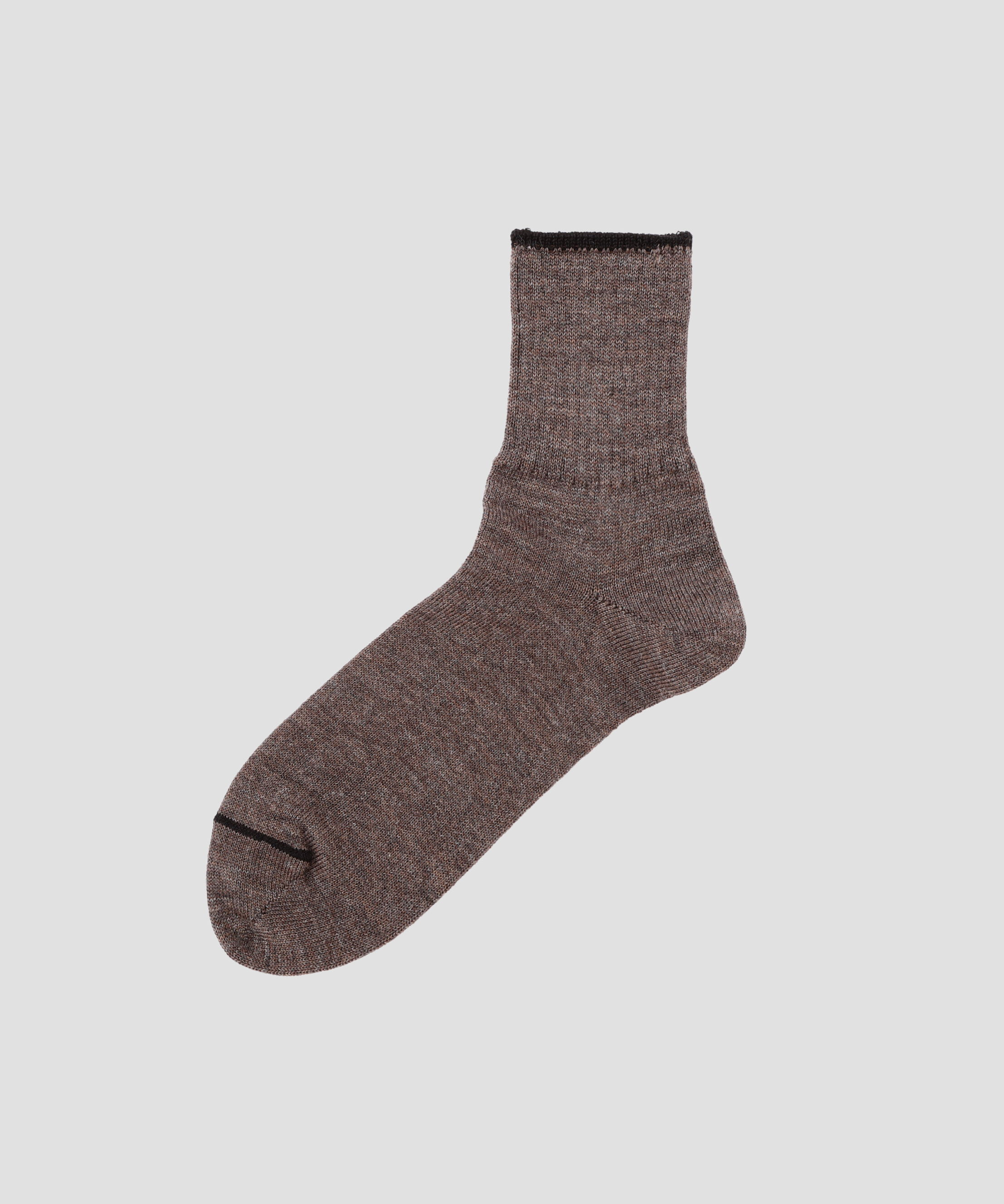 MARGARET HOWELL「WOOL RAMIE SOCKS」|ソックス|DARK BROWN2
