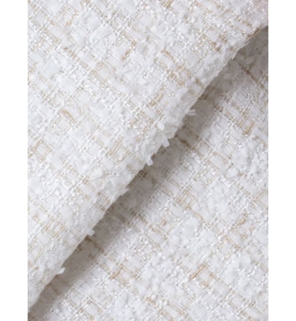 CALNAMUR「TWEED&times;DENIM BLOCKING RIBBON OP/ツイード&times;デニムブロッキングリボンワンピース」|ワンピース|