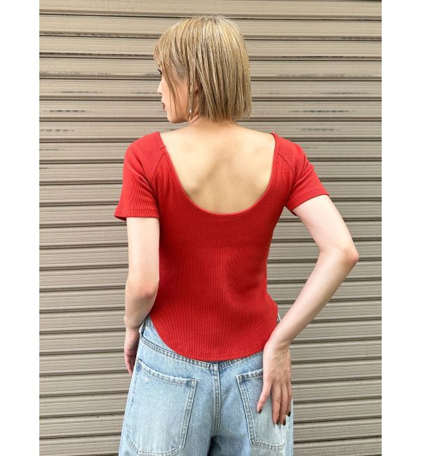 MURUA「バックシャンリブカットソー」|Tシャツ・カットソー|